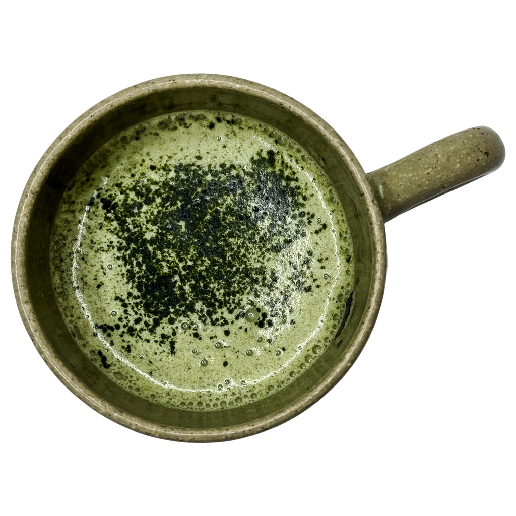 Prepared Matcha Latte for dogs made with goat milk and natural green superfoods.